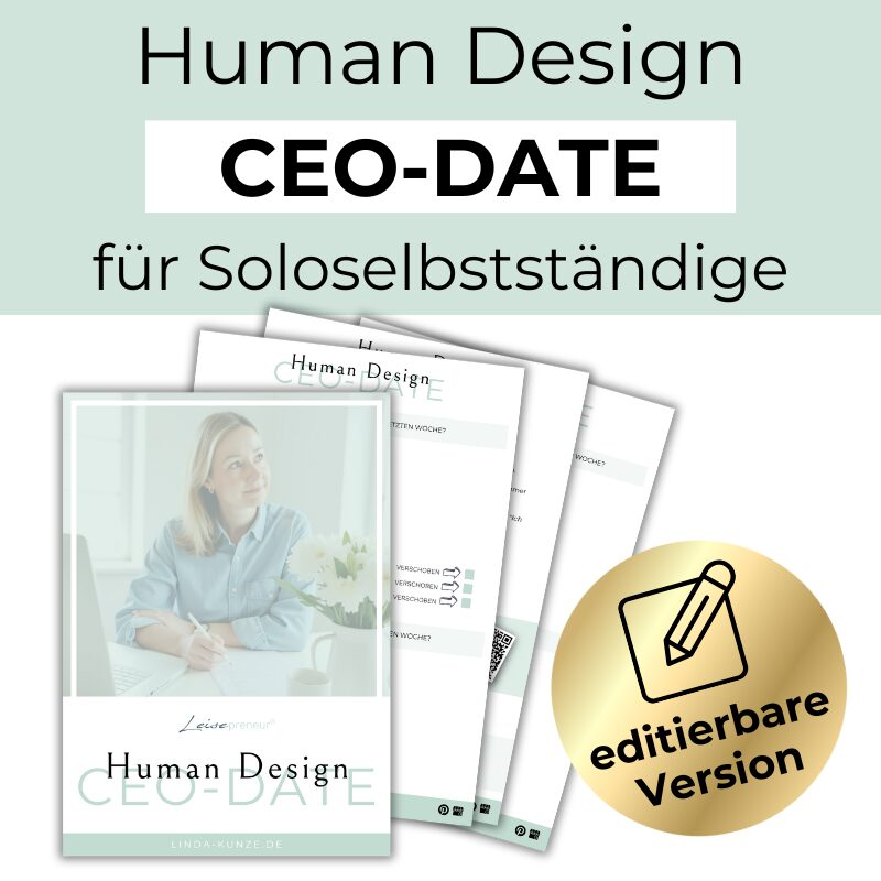 CEO Date für Unternehmerinnen im Einklang mit Deinem Human Design